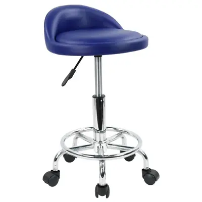  Lab Stool Chair Dental Medical Rolling Saddle Adjustable Height W/Backrest Seat • $83.87