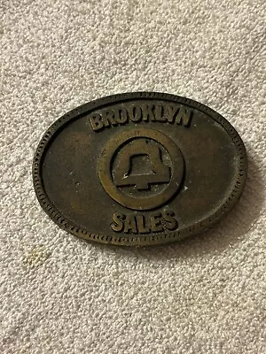 Vintage 1970’s Bell System Brooklyn Sales Brass Belt Buckle  • $9.99