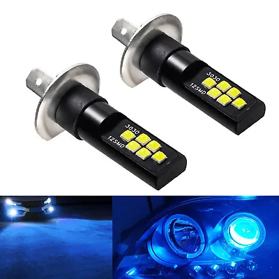 New 2x H1 Ice Blue LED Bulb Bright Upgraded SMD3030 High Beam Direct Replacement • $16.99