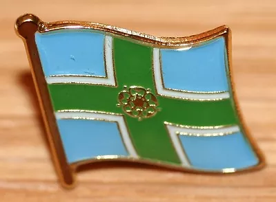 £2.99 • Buy Derbyshire England County Flag Enamel Pin Badge UK Great Britain