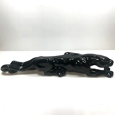 Vintage Ceramic Black Panther 24 Inch Royal Haeger Big Cat Stalking Figurine • $100