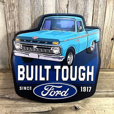 Ford Trucks Built Tough F Series 12   Metal Tin Sign Vintage Man Cave Garage New • $33.95