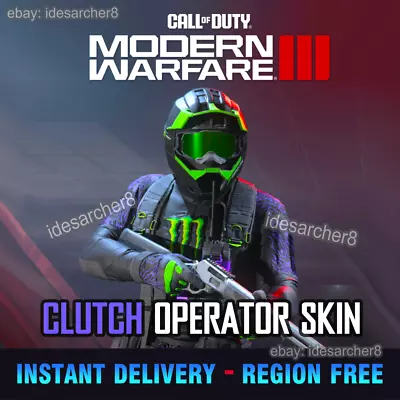 Call Of Duty Modern Warfare 3 Monster Energy CLUTCH Operator Skin COD MW3 RARE • £1.49