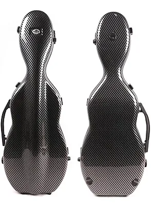 Violin Case 4/4 Size Carbon Fiber Hard Shell With 2 Bow Holder Back Straps Black • $126.90