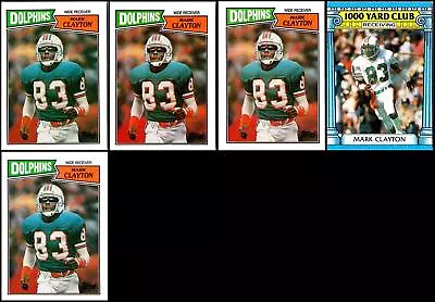 (5) 1987  Mark Clayton  Lot • $4.50