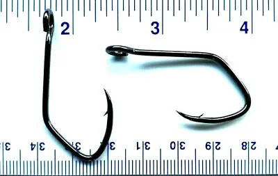 100 Matzuo 150010 Black Chrome Sickle Siwash Open Eye Fish Hooks Size 3/0  • $17.99