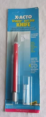 X-ACTO 3623 Gripster Red Hobby Knife Safety Cap Rubberized Handle Modeling 1996 • $14.95