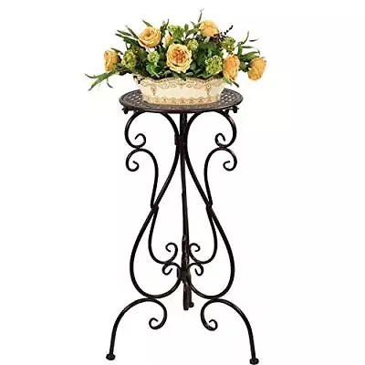 Metal Plant Stand 22.5inch Tall Heavy Duty Flower Pot Stands Single Planter Pede • $34.61