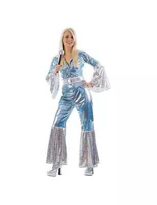 Ladies ABBA Waterloo Fancy Dress Costume Dancing Queen 1970s 70s Size L • £24.99