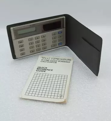 Vintage Texas Instruments TI-1780 Solar Powered Calculator W/ Manual ~GULF~ TWC • $12.77