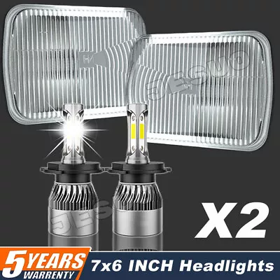 7x6  5x7'' LED Headlight Fit Chevy Express Cargo Van 1500 2500 Dodge D150 Ram 50 • $89.99