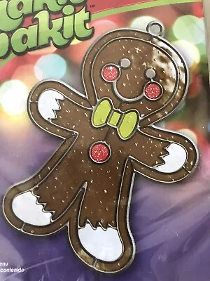 Makit & Bakit Large Christmas Gingerbread Man  W/bowtie Suncatcher Ornament Kit • $15.99