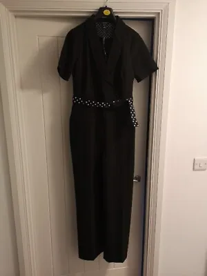 Long Tall Sally Black Jumpsuit Size 10 • £12