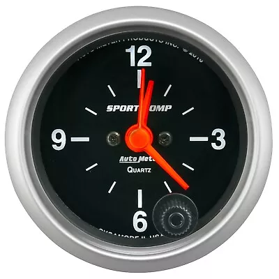 AutoMeter For Sport-Comp 2-1/16in. 12 Hour Analog Clock Gauge • $152.42