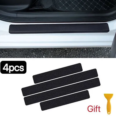 4x Carbon Fiber Car Door Plate Sill Scuff Cover Anti-Scratch Sticker Accessories • $9.65