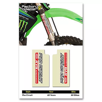 PRO Circuit KYB Fork STICKERS Mx Dirt Bike GRAPHICS  Fit All Motocross Bikes!   • $18.99