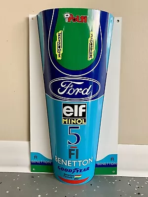 WOW!!! FORMULA 1 F1 Micheal Schumacher Benetton FORD 1994 Race Car Nose Sign • $59