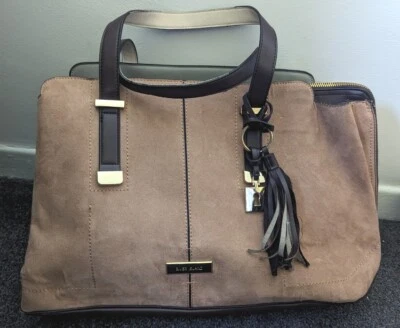 £5.99 • Buy Ladies River Island Brown/Tan Suede Shopper Tote Bag 🌷