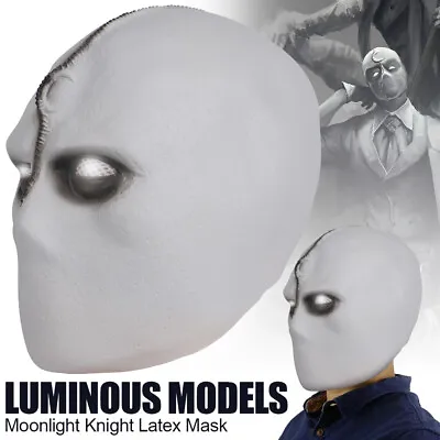 Mens Moon Knight Mask Helmet Deluxe Latex Adult Halloween Mask Full Head • £8.90