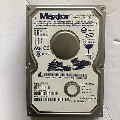 Maxtor DiamondMax Plus9 80 GBInternal7200 RPM3.5  (6Y080L0-422611) Hard Drive • $26