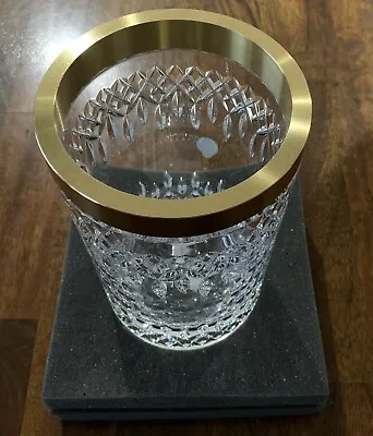 Waterford Lismore Reflection 8-Inch Lead Crystal Vase Gold Band In Original Box • $325