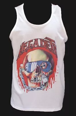 £13.99 • Buy Megadeth Metal Rock T-SHIRT Vest Top Unisex White S-2XL