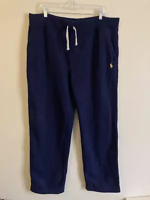 Polo Ralph Lauren Navy Blue Fleece Track Sweat Pants Joggers (Size XL / 34 ) • $34.99