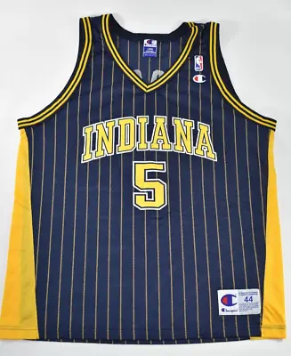 $39.99 • Buy Vintage Indiana Pacers Jalen Rose NBA Champion Jersey Pinstripe Size 44 Large