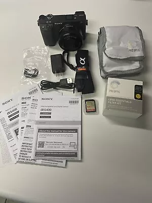 Sony A6400 4K 16-50mm Interchangeable Lens Digital Camera ACCESSORIES Excellent4 • $580