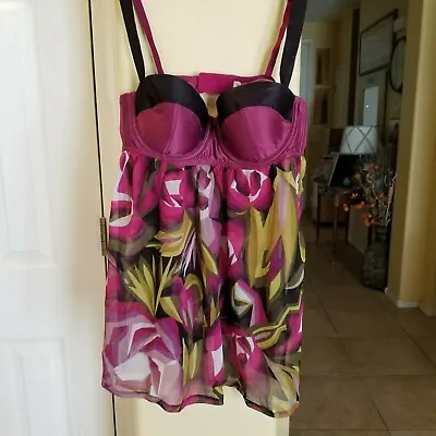 Missoni For Target  Purple Floral  Babydoll Nightie - SZ. M • $18.99