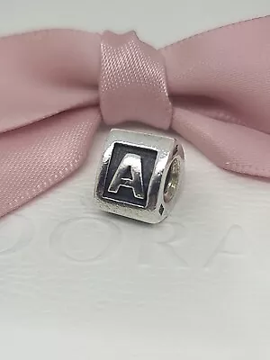 $45 • Buy Authentic Pandora Block Letter A Initial Silver Alphabet Charm 790323A