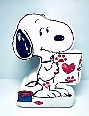 Rob Roy SNOOPY PEANUTS WOOD BANK Ace Of Hearts In Love Charlie Brown Vintage • $19