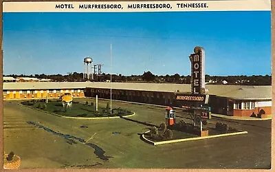 Murfreesboro Tennessee Motel Water Tower View Vintage TN Postcard C1950 • $10.39