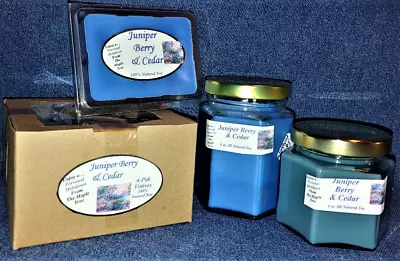 **NEW** Hand Poured Soy Candles Tarts & Votives - Juniper Berry & Cedar Scented • $9.86