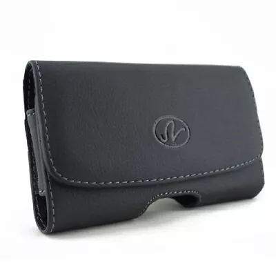 Case Belt Clip Leather Holster Cover Loops Pouch Carry For Cell Phones • $13.70