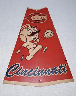 Vintage Cincinnati Reds Rally Round The Reds Cardboard Megaphone • $28.99