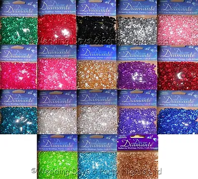 £4.95 • Buy 3 Bags 6mm Diamante Crystals Wedding Party Table Confetti Decor Scatter Gems