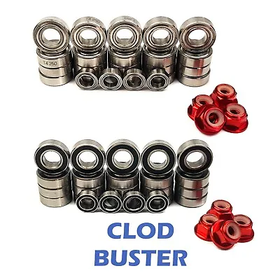 Bearing Set For TAMIYA CLOD BUSTER 58518 58321 COMPLETE RUBBER/METAL WHEEL NUTS • £16.99