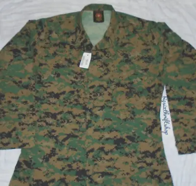 Marine Corps USMC MARPAT Digital Combat Woodland Blouse MED-LNG (Medium-Long) • $62