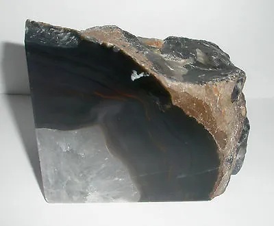 £45 • Buy Large Bookend. Black Agate Chunk. Crystal Book End 1.34kg
