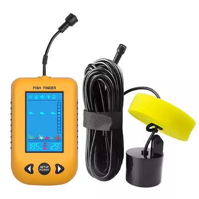 Portable Echo Sounder Fisherman Fish Finder 100M Depth Alarm Transducer Lake Sea • $65.99