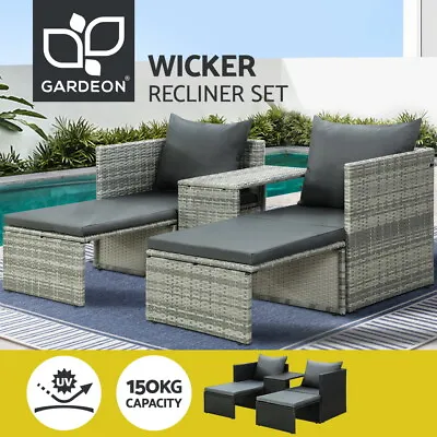 $499.95 • Buy Gardeon Sun Lounge Wicker Lounger Patio Furniture Outdoor Setting Day Bed Garden