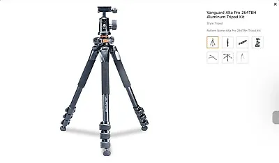 Vanguard Alta Pro 264TBH Tripod With Ball Head Arca Swiss Quick Release Plate • $165