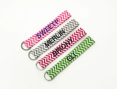 Personalized Monogrammed Customized Chevron Fabric Key Fob Key Chain • $5