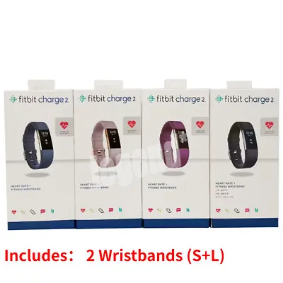 NEW Fitbit Charge 2 HR Fitness Activity Tracker- Black/Blue/Purple/Gold- (S + L) • $70.88