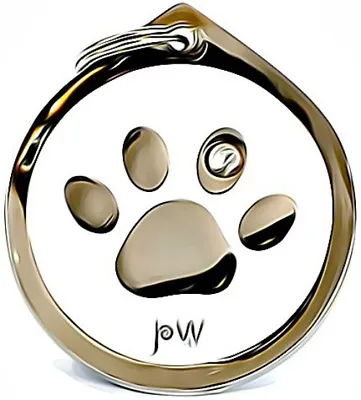 £3.99 • Buy PoochiWoochi Personalised Dog Cat Pet Tag ID Collar Name Tag Engraved PAW Design