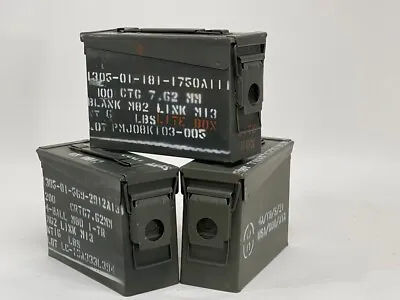 30 Cal Metal Ammo Can – Military Steel Box Ammo Storage - Used - 3Pack • $24.45