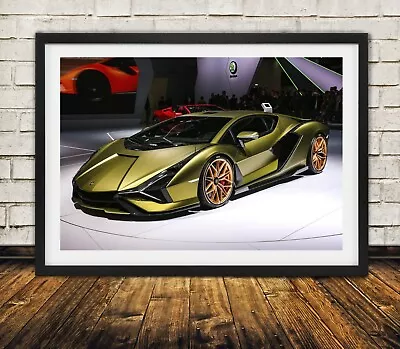 Styled Lamborghini Sián - High Quality Premium Poster Print • $39.95