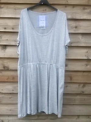 H&M Size 3XL Pale Grey Jersey Dress New  • £5.99