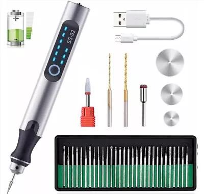 Cordless Electric Engraving Pen Micro Polishing Pen 33 Drill Bits US Stock New • $21.49
